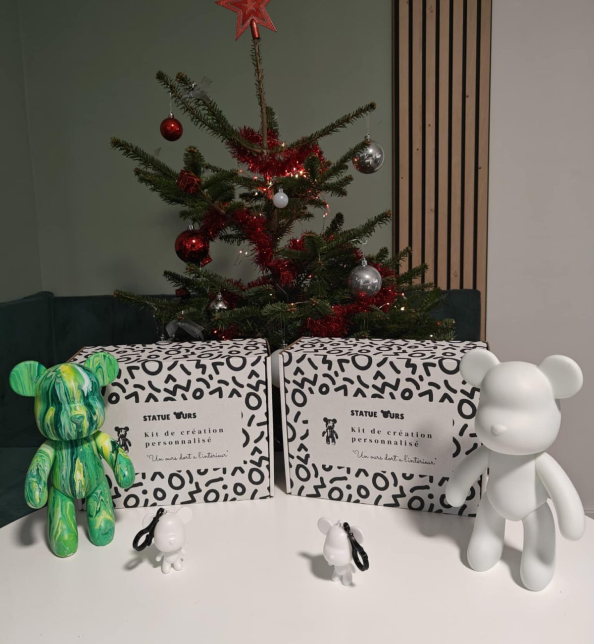 Coffret Noël : 2 MoshiBear + 2 Porte-clés